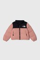 The North Face geaca de puf pentru copii cu captuseala roz NF0A82TS