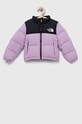 Παιδικό μπουφάν με πούπουλα The North Face άλλο μωβ NF0A82TS