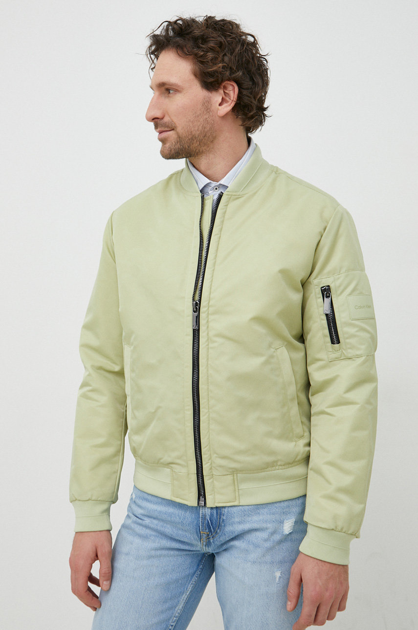jasny oliwkowy Calvin Klein kurtka bomber