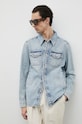 Tiger Of Sweden kurtka jeansowa bez kaptura niebieski T71664003