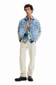 Îmbrăcăminte Desigual geacă din denim 23SMED07 albastru