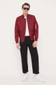 Alpha Industries bomber jacket maroon