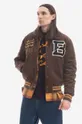 hnědá Bomber bunda Billionaire Boys Club Corduroy Collared Varsity Jacket B22402 Pánský