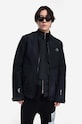 A-COLD-WALL* kurtka Irregular Dye Overshirt nieocieplane czarny ACWMSH085