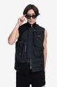 czarny A-COLD-WALL* bezrękawnik Asymmetric Padded Gilet Męski