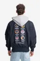 sötétkék Alpha Industries rövid kabát MA-1 Zip Hood Apollo 13616 7