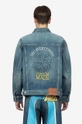 Rifľová bunda Evisu Kamon Embossed Denim Jacket 99 % Bavlna, 1 % Elastan