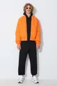 Lacoste reversible bomber jacket orange