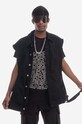 Rick Owens DRKSHDW bezrękawnik bez kaptura czarny DU01C6762.SDO.BLACK