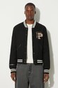 Filling Pieces wool bomber jacket Varsity Jacket 81422201863 black SS23