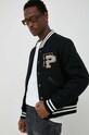 Вовняна куртка-бомбер Filling Pieces 81422201863 чорний SS23