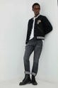 czarny Filling Pieces kurtka bomber wełniana Varsity Jacket