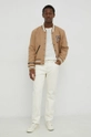 brown Filling Pieces wool bomber jacket Varsity Jacket