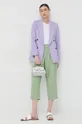Karl Lagerfeld blézer gyapjú keverékből lila