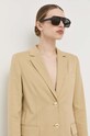 Twinset marynarka z domieszką lnu beżowy 231TP2540