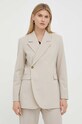 Μπλέιζερ με μίγμα μαλλιού Herskind Lilith Blazer 4755878 μπεζ SS23
