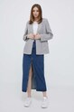 Blazer με μείγμα λινών Tommy Hilfiger WW0WW38180.PPYX σκούρο μπλε SS23