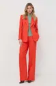 Luisa Spagnoli giacca in lino arancione