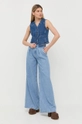 Weekend Max Mara kamizelka jeansowa x Lily Aldridge granatowy