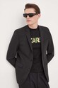 Μάλλινο μπουφάν Karl Lagerfeld κανονικό μαύρο 531083.155200