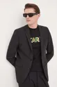 černá Vlněná bunda Karl Lagerfeld Pánský