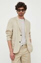 Sisley giacca in lino beige 2AGHSW00Z.39A