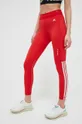 adidas Performance legginsy treningowe Glam czerwony