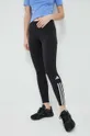 μαύρο Κολάν προπόνησης adidas Performance Train Cotton Γυναικεία