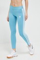 Legíny adidas pletenina tyrkysová IC8855