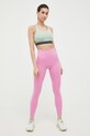 Roxy legginsy treningowe Heart Into It x Mizuno ERJNP03487 różowy SS23