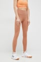 Roxy legginsy treningowe Heart Into It x Mizuno z elastanem brązowy ERJNP03487