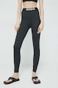 HUGO legginsy z elastanem czarny 50488442