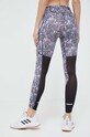 adidas Performance leggins de alergare FastImpact Seasonal tricotaj violet HR5360