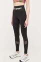 PLEIN SPORT legginsy z elastanem czarny PACC.WJT1718.STE003N