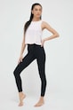 Casall legginsy do jogi z elastanem czarny 22500