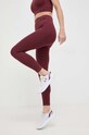 Tréningové legíny Hummel Tif s elastanom burgundské 210492