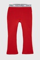Tommy Hilfiger legginsy dziecięce z elastanem czerwony KG0KG07065.PPYX