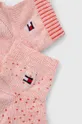 Otroške nogavice Tommy Hilfiger 2-pack roza
