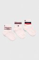 Tommy Hilfiger skarpetki dziecięce 3-pack skarpetki długie różowy 701222674