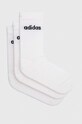 Κάλτσες adidas 3-pack 3-pack ψηλές κάλτσες λευκό HT3455