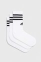 Ponožky adidas 3-pak Essentials dlhé ponožky biela HT3458