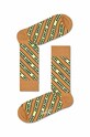 Κάλτσες Happy Socks ψηλές κάλτσες καφέ HPP01.1700