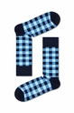 μπλε Κάλτσες Happy Socks Mini Check Unisex