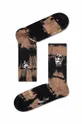 καφέ Κάλτσες Happy Socks Dark Brown Tagged Unisex