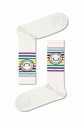 Happy Socks skarpetki White 3 3-pack 86 % Bawełna, 12 % Poliamid, 2 % Elastan