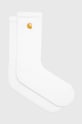Carhartt WIP șosete Chase Socks sosete lungi alb I029421