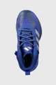 modrá Detské tenisky adidas Originals Cross Em Up 5 K Wid