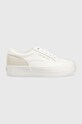 Calvin Klein Jeans sneakersy YW0YW00864 VULC FLATF LOW CUT MIX MATERIAL Planet friendly biały YW0YW00864