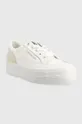 Αθλητικά Calvin Klein Jeans Yw0yw00864 Vulc Flatf Low Cut Mix Material λευκό