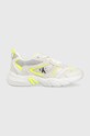 Tenisky Calvin Klein Jeans RETRO TENNIS SU-MESH WN imitace semiše bílá YW0YW00891